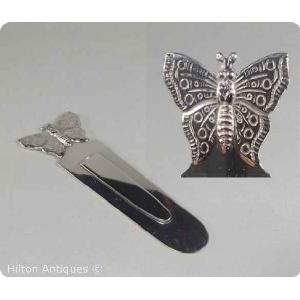 English STG silver Bookmark Butterfly Birm 1990 Image