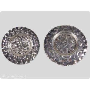 English STG silver small Pin Dish x 2 Sheff 1901 Image