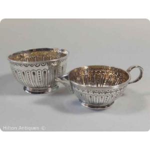 English STG silver Sugar and Creamer London 1886 Image