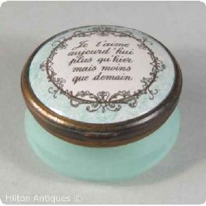 Halcyon Days Enamel Box French I Love You 4.4cm Image