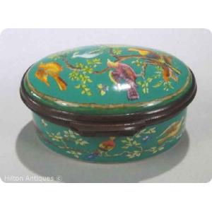 Halcyon Days Enamel Box Exotic Birds 5.3cm Image