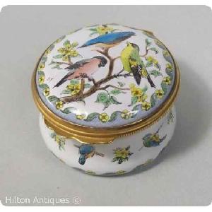 Halcyon Days Enamel Box Songbirds 4.3cm Image