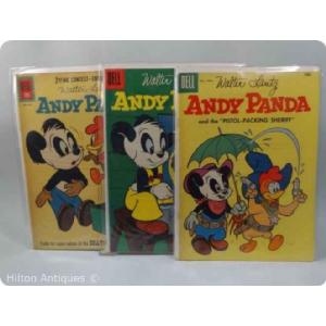 Andy Panda comics Dell issue 33 41 & 56 1950s-60s Image