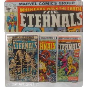 The Eternals Comic Book 3 x issues Marvel 1977 Image