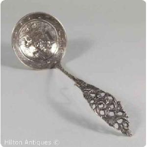 Continental vintage Dutch silver Sauce Ladle 11cm Image